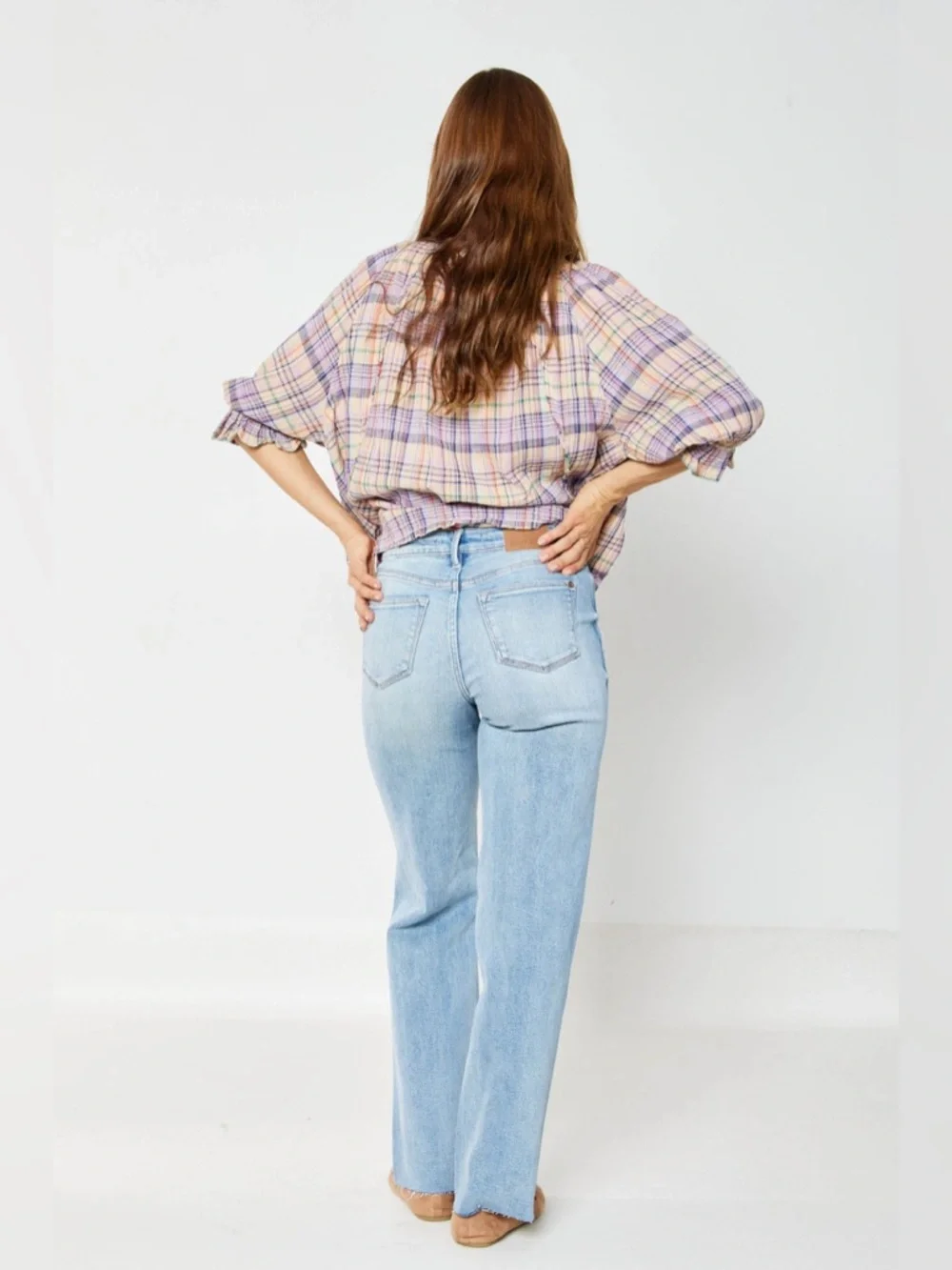 Judy Blue Rigid High Waist 90's Destroyed Straight Jean - Misses and Plus Sizes - Picture 5 of 6